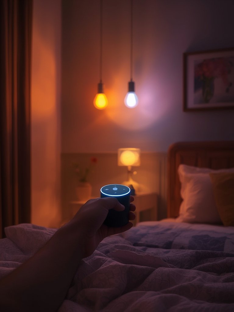 smart bulbs in action