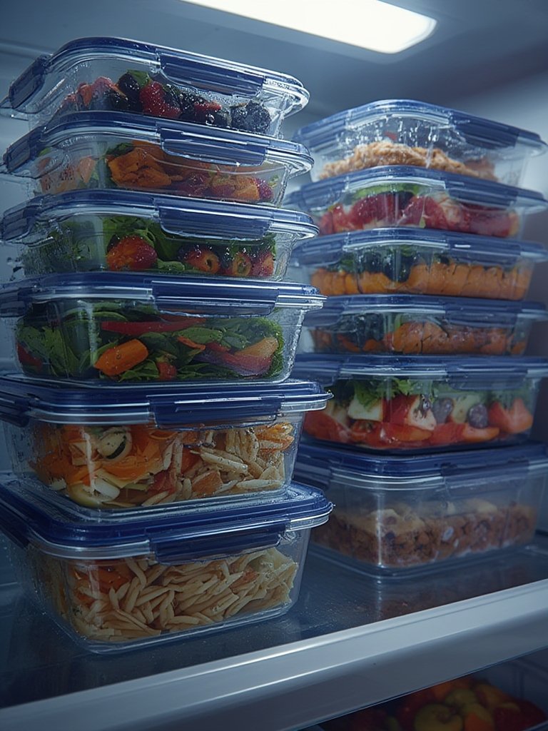 food containers in action