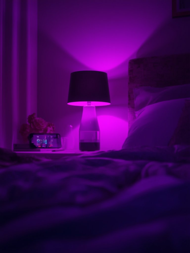 smart bulb in action