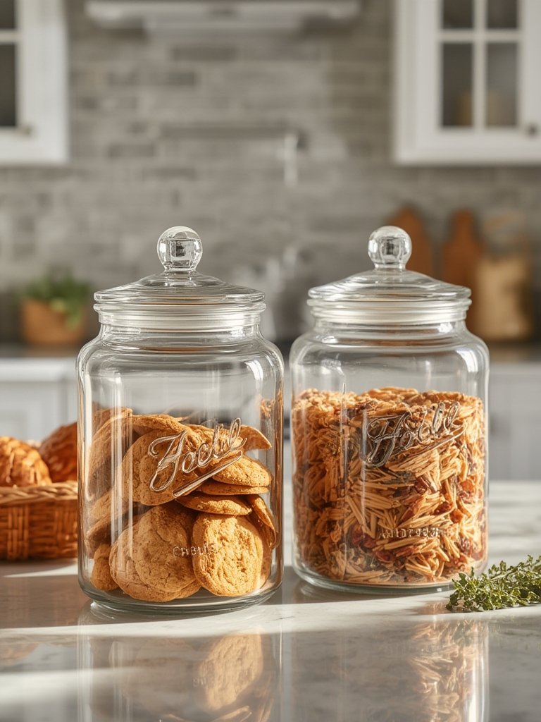 glass jars in action