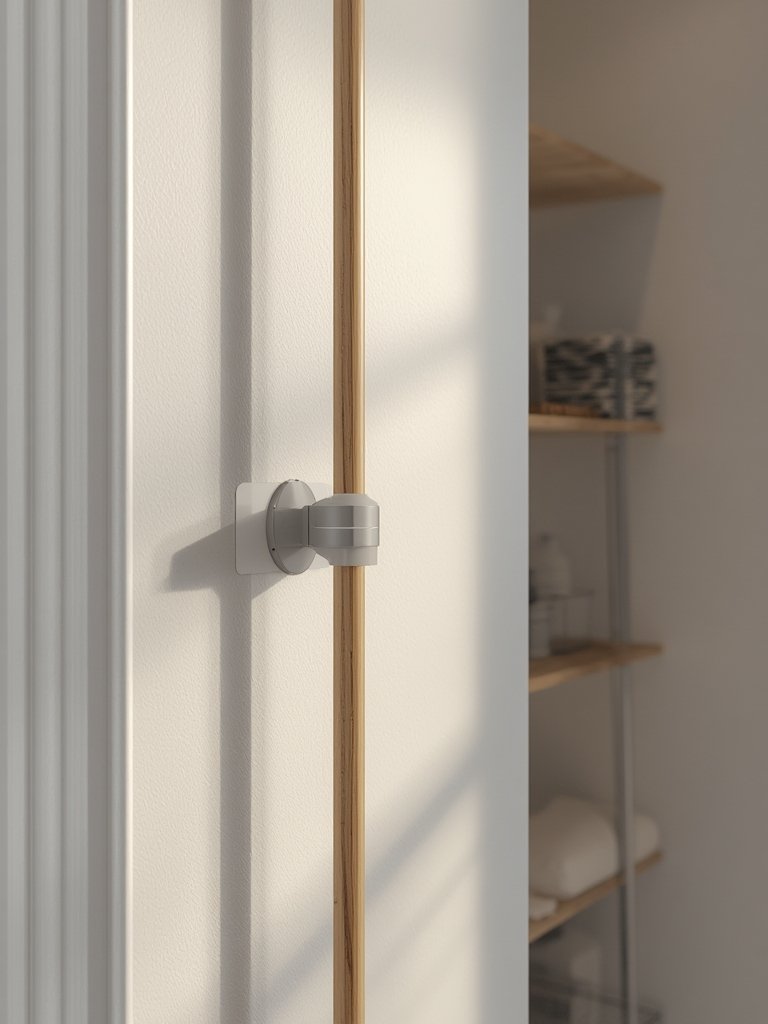 broom holder in action