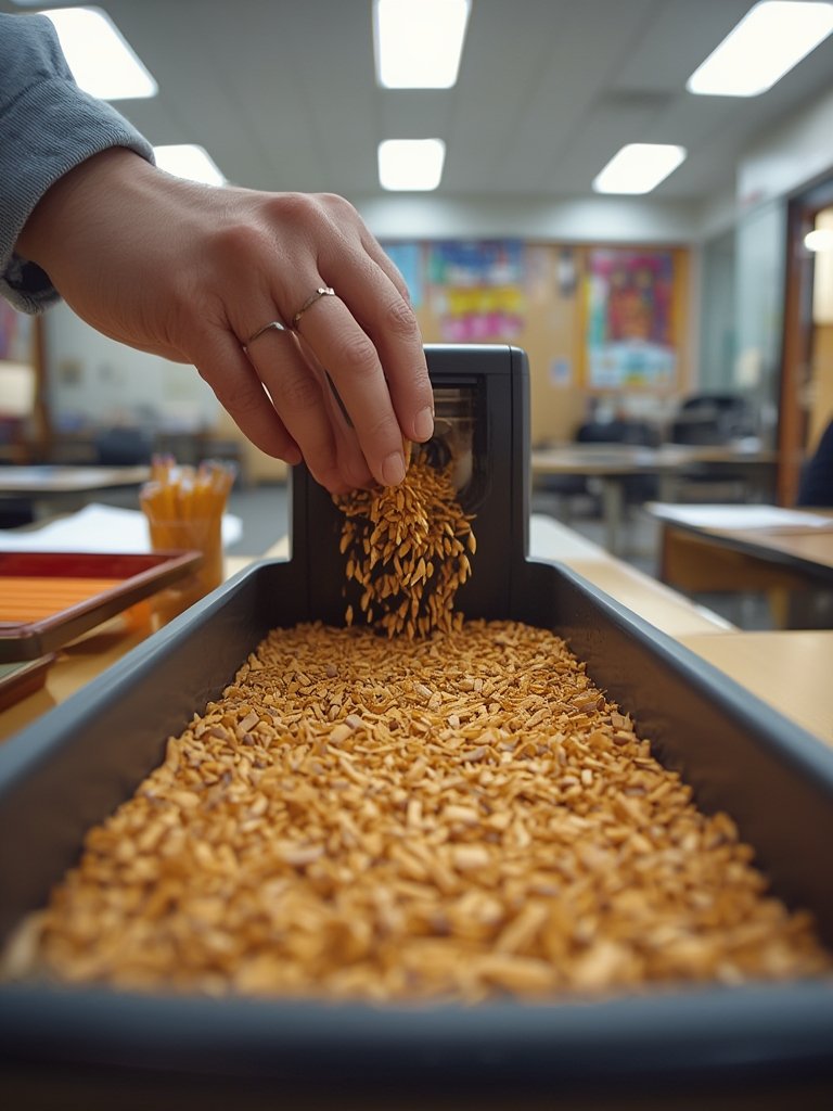electric sharpener in action