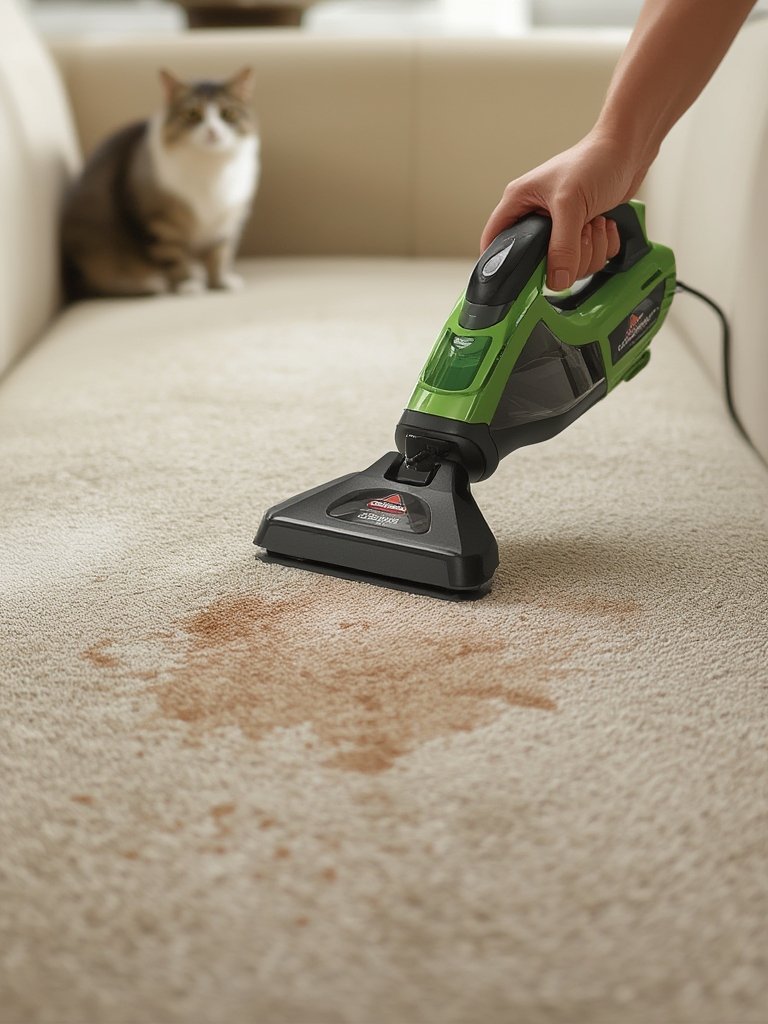 carpet cleaner in action