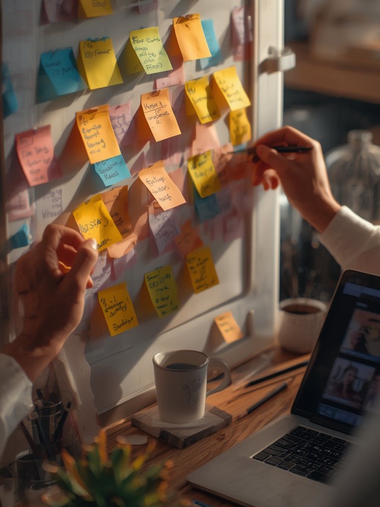 sticky notes in action