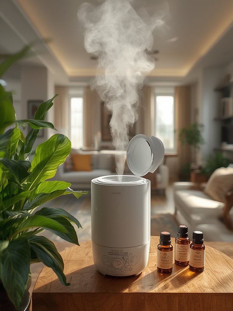 smart humidifier in action